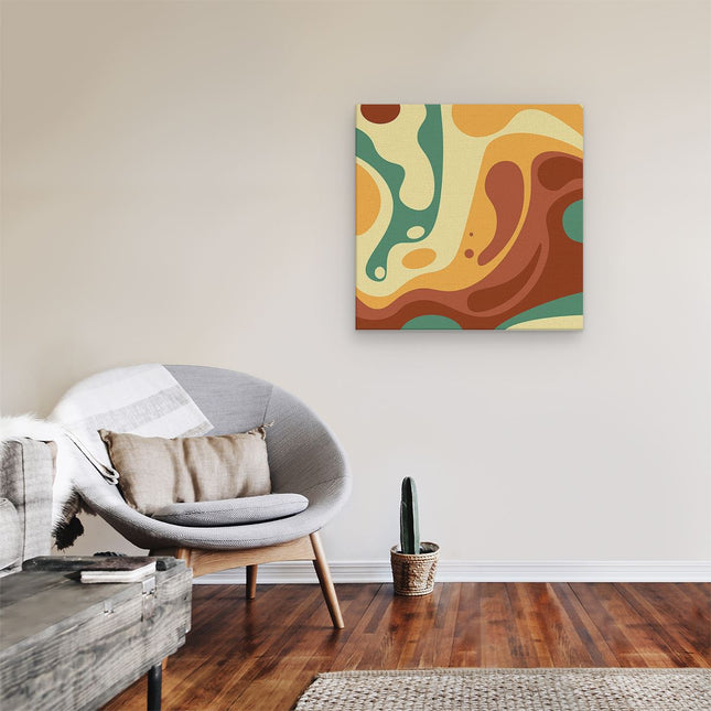 Canvas schilderij kamer Abstracte Kunst - Organische Kleurrijke Vormen