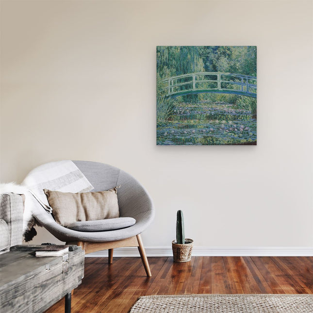 Canvas schilderij kamer De Japanse Brug en de Waterlelies - Claude Monet