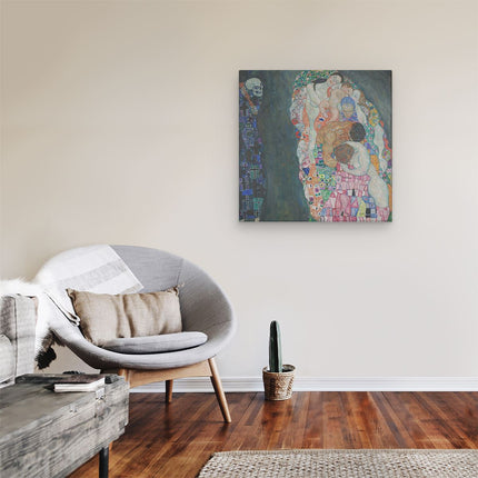 Canvas schilderij kamer Dood en Leven - Gustav Klimt