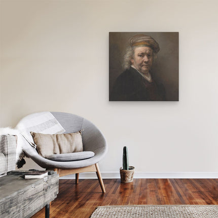 Canvas schilderij kamer Zelfportret van Rembrandt van Rijn