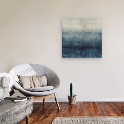 Canvas schilderij kamer Abstract Kunstwerk van Blauw en Wit