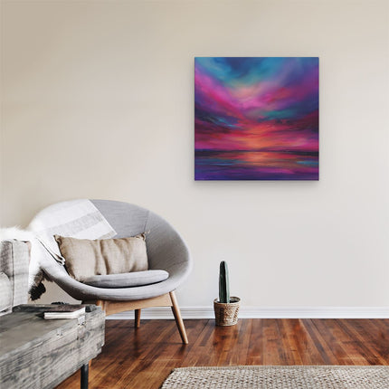 Canvas schilderij kamer Abstract Kunstwerk van een Zonsondergang