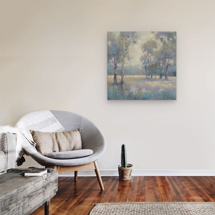 Canvas schilderij kamer Kunstwerk van Bomen in een Veld