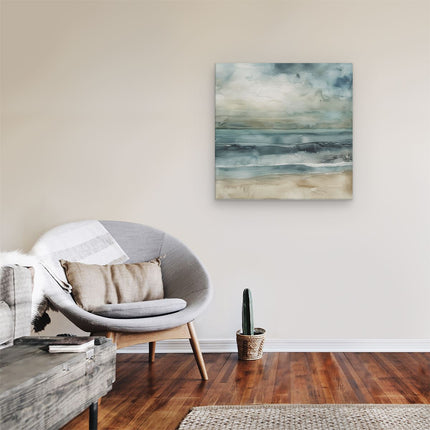 Canvas schilderij kamer Aquarelkunstwerk van de Oceaan