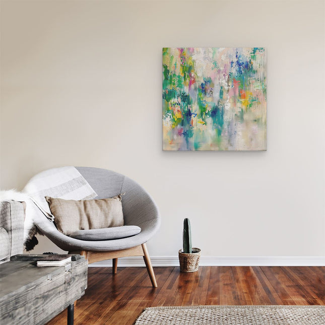 Canvas schilderij kamer Abstract Kunstwerk met Heldere Kleuren