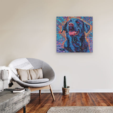 Canvas schilderij kamer Zwart Labrador Retriever-Kunstwerk