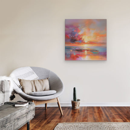 Canvas schilderij kamer Abstract Kunstwerk van een Zonsondergang