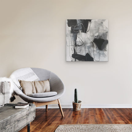 Canvas schilderij kamer Zwart Wit Abstract Kunstwerk