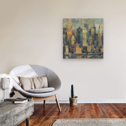 Canvas schilderij kamer Kunstwerk van de Skyline van New York