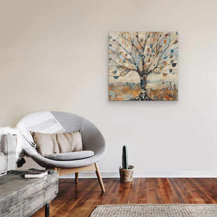 Canvas schilderij kamer Abstract Kunstwerk van een Boom
