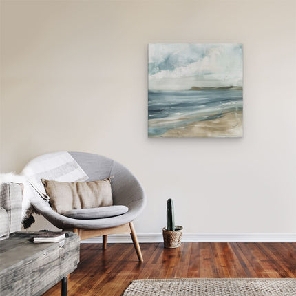 Canvas schilderij kamer Kunstwerk van een Strand met Wolken