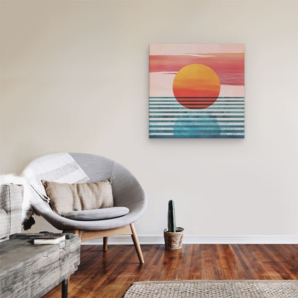 Canvas schilderij kamer De Zon komt op boven de Oceaan