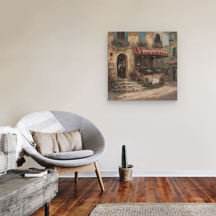 Canvas schilderij kamer Kunstwerk van een Café