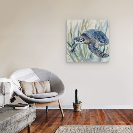 Canvas schilderij kamer Aquarelkunstwerk van een Zeeschildpad