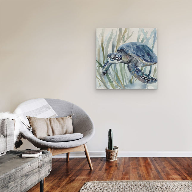Canvas schilderij kamer Aquarelkunstwerk van een Zeeschildpad