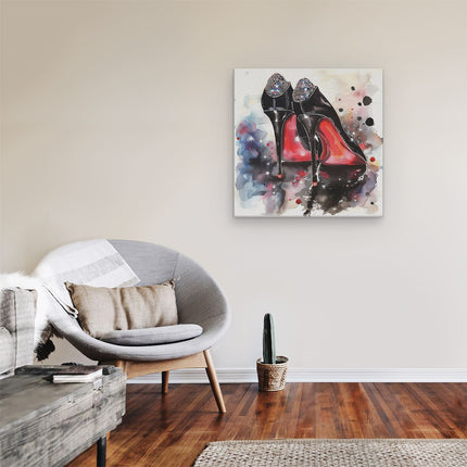 Canvas schilderij kamer Christian Louboutin Hoge Hakken