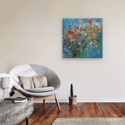 Canvas schilderij kamer Kleurrijke Bloemen in een Vaas