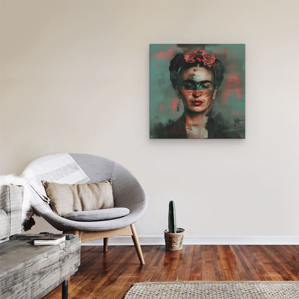 Canvas schilderij kamer Portret van Frida Kahlo
