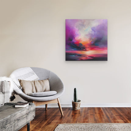 Canvas schilderij kamer Abstract Kunstwerk van een Zonsondergang