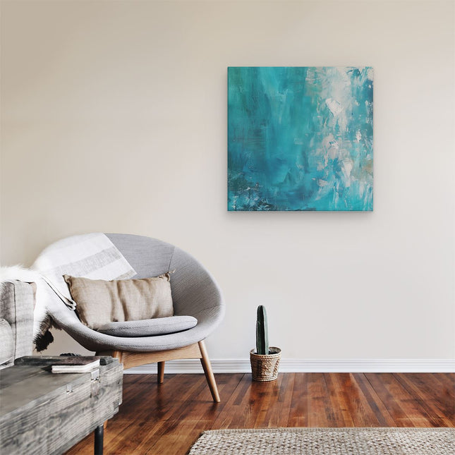 Canvas schilderij kamer Abstract Kunstwerk van Blauw en Wit