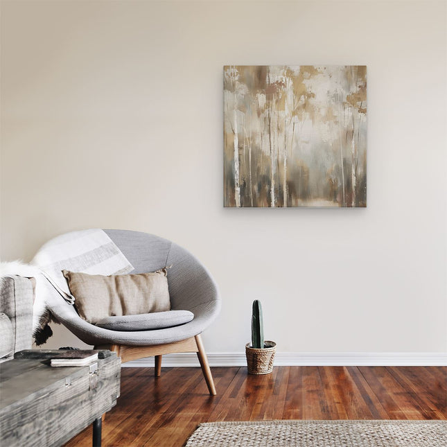 Canvas schilderij kamer Abstract Kunstwerk van Berkenbomen