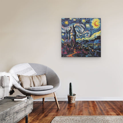 Canvas schilderij kamer Harry Potter Sterrennacht Kunstwerk