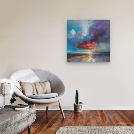 Canvas schilderij kamer Abstract Kunstwerk van een Zonsondergang