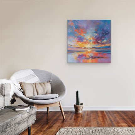 Canvas schilderij kamer Abstract Kunstwerk van een Zonsondergang