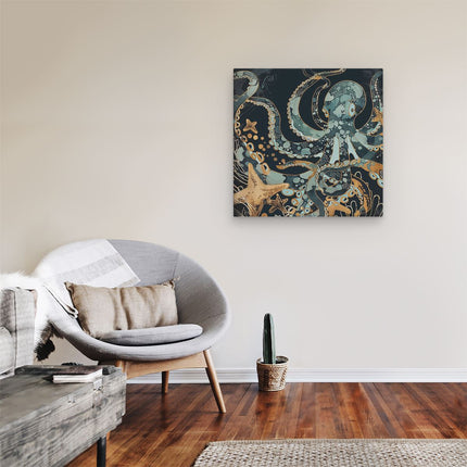 Canvas schilderij kamer Octopus in de Zee