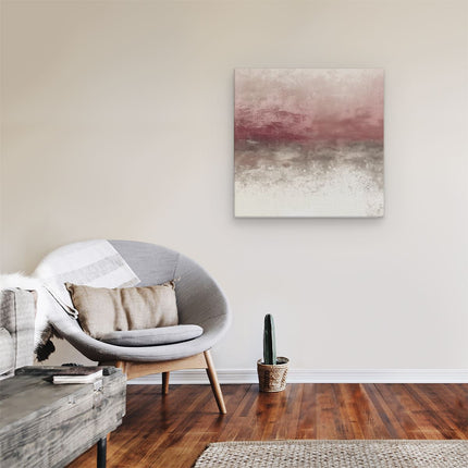 Canvas schilderij kamer Het Afbeelding is een Roze en Grijs Abstract Kunstwerk