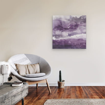 Canvas schilderij kamer Paars en Wit Aquarelkunstwerk