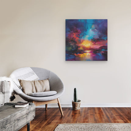 Canvas schilderij kamer Abstract Kunstwerk van een Zonsondergang