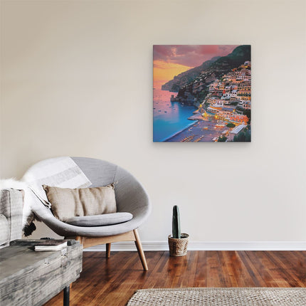 Canvas schilderij kamer Positano, Amalfikust, Italië