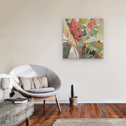 Canvas schilderij kamer Kunstwerk van Tropische Bladeren