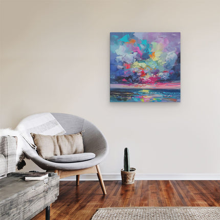 Canvas schilderij kamer Abstract Kunstwerk van een Kleurrijke Lucht