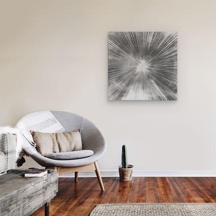 Canvas schilderij kamer Zwart Wit Beeld van een Uitbarsting van Licht