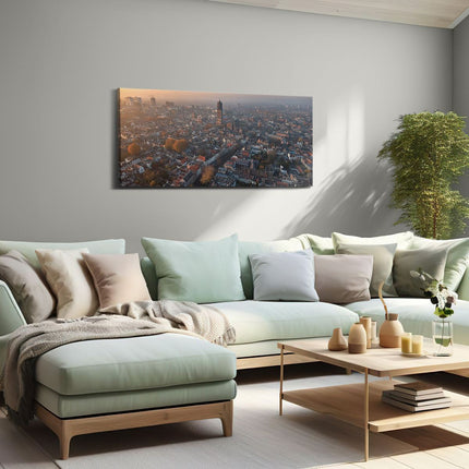 Canvas schilderij woonkamer Utrecht Vanuit De Lucht