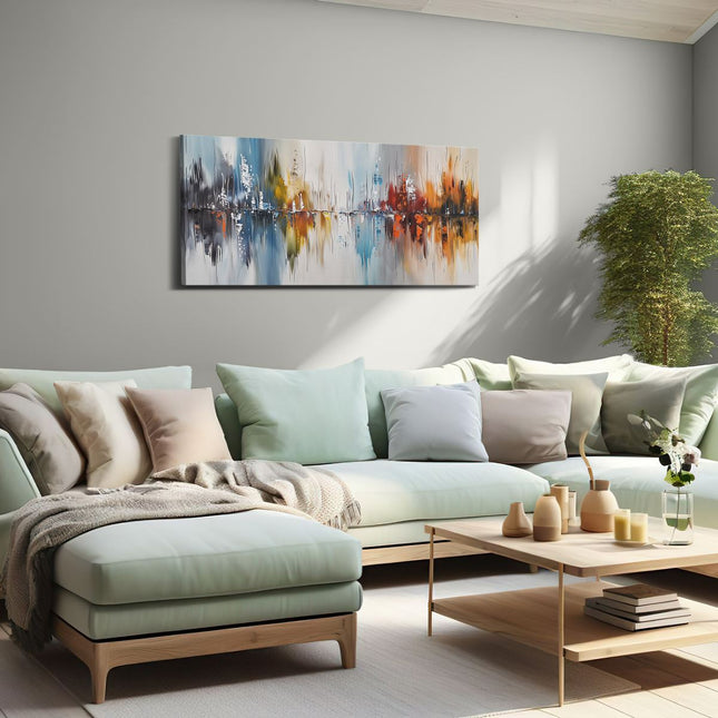 Canvas schilderij woonkamer Abstract Kunstwerk met Veel Kleuren