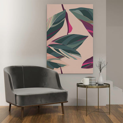 Canvas schilderij interieur Bloem Bladeren - Bloemen - Abstract