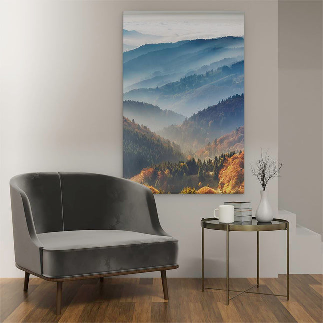 Canvas schilderij interieur Heuvel Landschap Van Het Zwarte Wout Bos