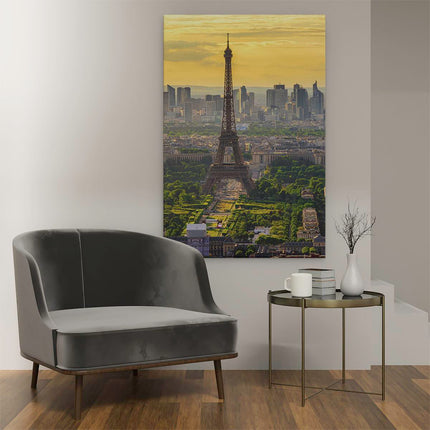 Canvas schilderij interieur Skyline Van Parijs Met De Eiffeltoren