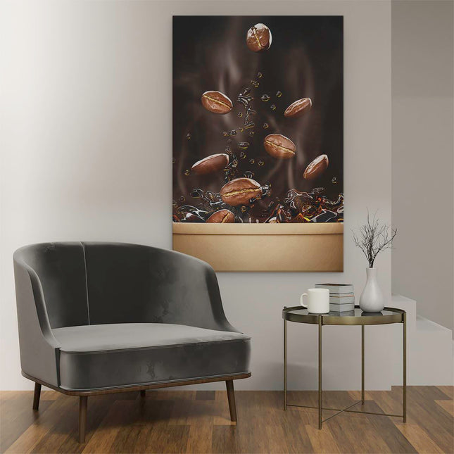 Canvas schilderij interieur Koffie Beker Met Koffiebonen Erin