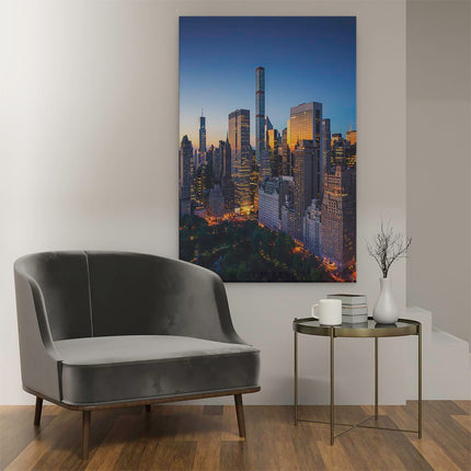 Canvas schilderij interieur New York Bij Zonsopgang