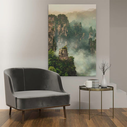 Canvas schilderij interieur Zhangjiajie Klif Bergen In China