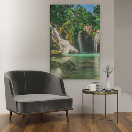 Canvas schilderij interieur Tropische Waterval 