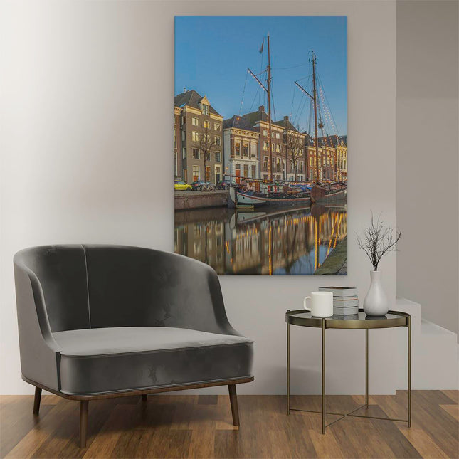 Canvas schilderij interieur Groningen Hoge der A Haven