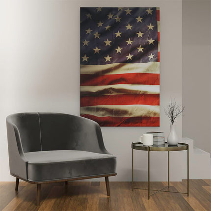 Canvas schilderij interieur Amerikaanse Vlag - Verenigde Staten