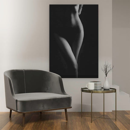 Canvas schilderij interieur Naakte Vrouw Lichaam - Erotiek