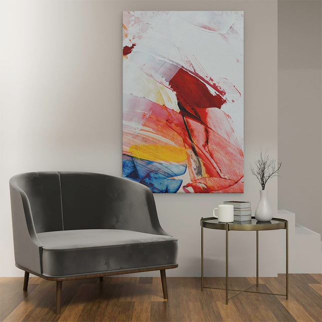 Canvas schilderij interieur Abstracte Kunst van Verf Kleuren