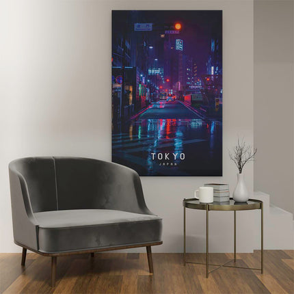 Canvas schilderij interieur De Drukke Stad in Tokio, Japan
